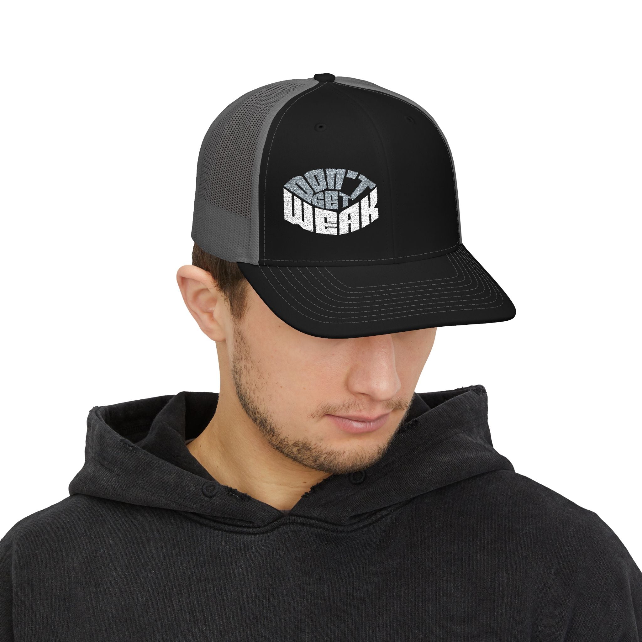 Don't Get Weak Oval Trucker Hat