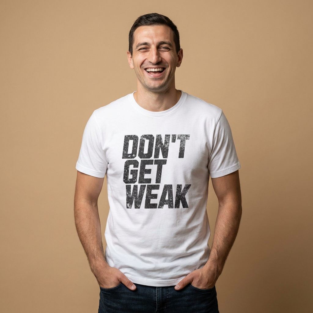 Don't Get Weak White T-Shirt