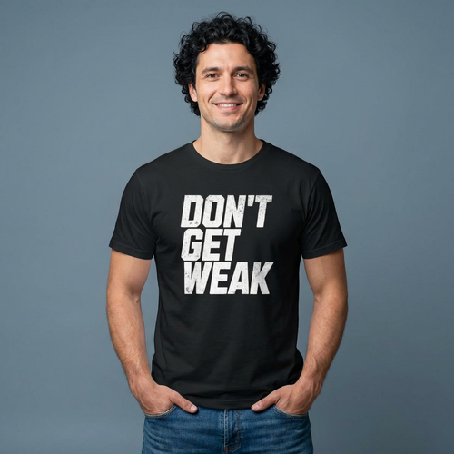 Don't Get Weak Black T-Shirt