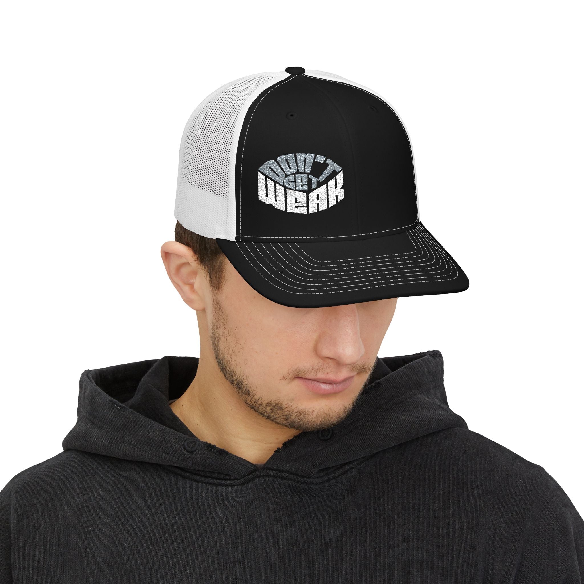 Don't Get Weak Oval Trucker Hat